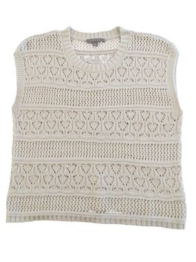 Cyrus Crochet Knit Openwork Sweater Vest